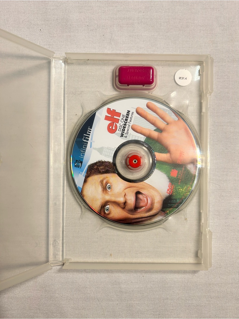 eFilm 'Elf' DVD with Pink Hub and Clear Case